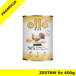 Ollo Plus Kolagen karma mokra dla psów dorosłych Indyk ZESTAW 6x 400g