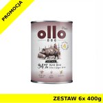 Ollo Plus Kolagen karma mokra dla psów dorosłych Dzik ZESTAW 6x 400g