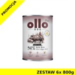 Ollo Plus Kolagen karma mokra dla psów dorosłych Dzik ZESTAW 6x 800g