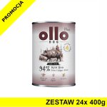 Ollo Plus Kolagen karma mokra dla psów dorosłych Dzik ZESTAW 24x 400g