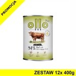 Ollo Plus Kolagen karma mokra dla psów dorosłych Wołowina ZESTAW 12x 400g