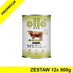 Ollo Plus Kolagen karma mokra dla psów dorosłych Wołowina ZESTAW 12x 800g