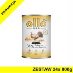 Ollo Plus Kolagen karma mokra dla psów dorosłych Indyk ZESTAW 24x 800g