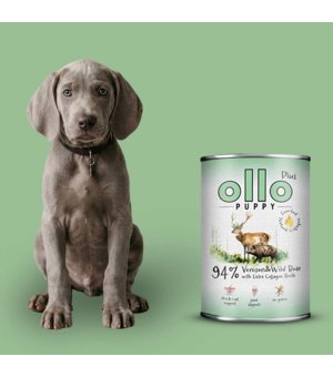 Ollo Plus Kolagen karma mokra dla szczeniąt Jeleń i Dzik 400g