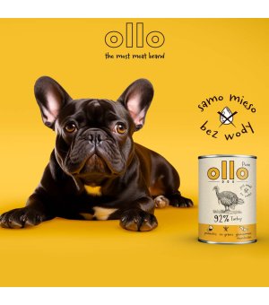 Ollo Pure karma mokra dla psów dorosłych Indyk Adult 400g