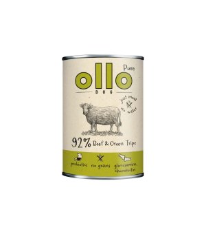 Ollo Pure karma mokra dla psów dorosłych Wołowina i Zielone Żwacze 400g