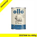 Ollo Pure karma mokra dla psów dorosłych Królik Adult ZESTAW 6x 400g
