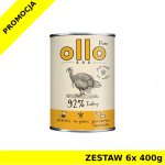  Ollo Pure karma mokra dla psów dorosłych Indyk Adult ZESTAW 6x 400g