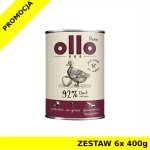 Ollo Pure karma mokra dla psów dorosłych Kaczka z Jabłkiem ZESTAW 6x 400g