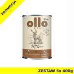 Ollo Pure karma mokra dla psów dorosłych Jeleń ZESTAW 6x 400g