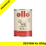 Ollo Pure karma mokra dla psów dorosłych Wieprzowina ZESTAW 6x 850g