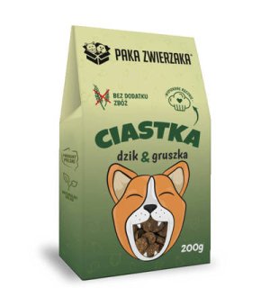 Paka Zwierzaka Ciastka Dzik z Gruszką 200g