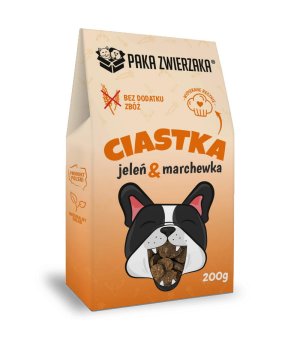 Paka Zwierzaka Ciastka Jeleń z Marchewką 200g