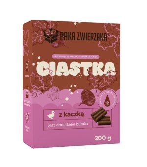 Paka Zwierzaka Ciastka Tłoczone na Zimno - Kaczka z Burakiem 200g