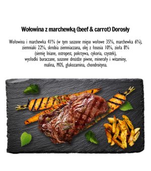 Paka Zwierzaka Karma Sucha Seven`th Heaven Wołowina z Marchewką M Adult 1,5kg