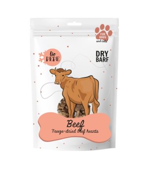 Paka Zwierzaka PEPE Lio Beef Hearts - liofilizowane Serca Wołowe 60g