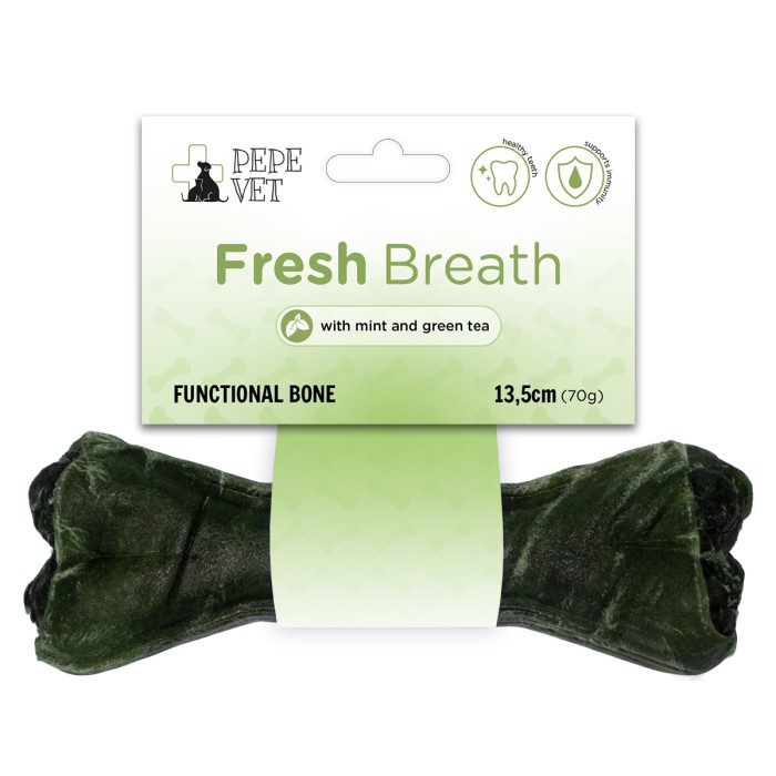 Paka Zwierzaka PEPE VET - Kość funkcjonalna Fresh Breath 13,5cm