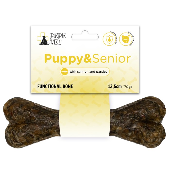 Paka Zwierzaka PEPE VET - Kość funkcjonalna Puppy & Senior 13,5cm
