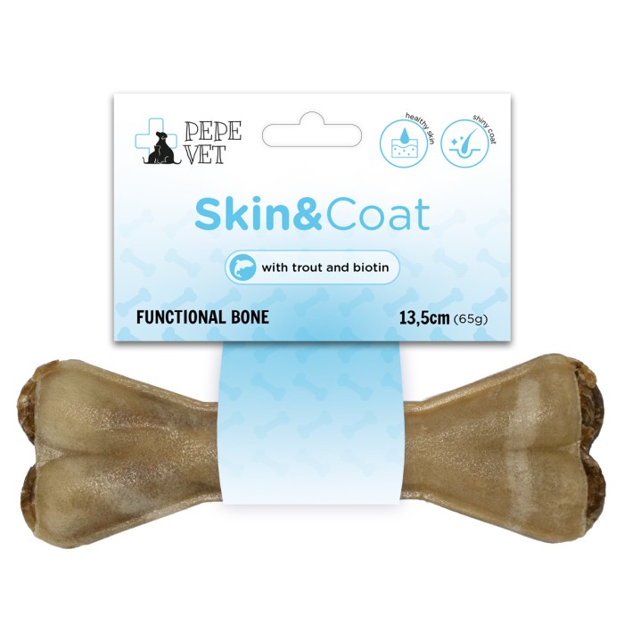 Paka Zwierzaka PEPE VET - Kość funkcjonalna Skin & Coat 13,5cm