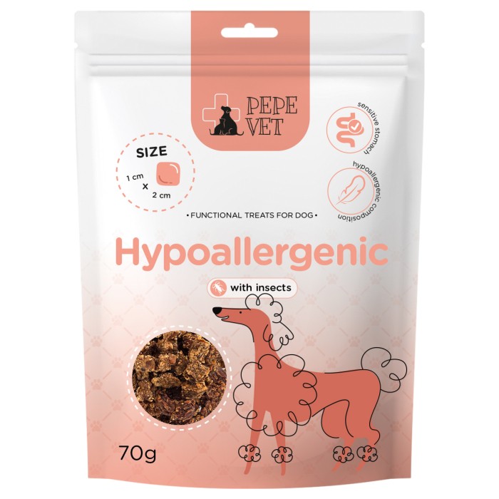 Paka Zwierzaka PEPE VET - Przysmaki Funkcjonalne Hypoallergenic Insect 70g
