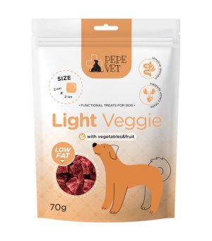 Paka Zwierzaka PEPE VET - Przysmaki Funkcjonalne Light Veggie 70g