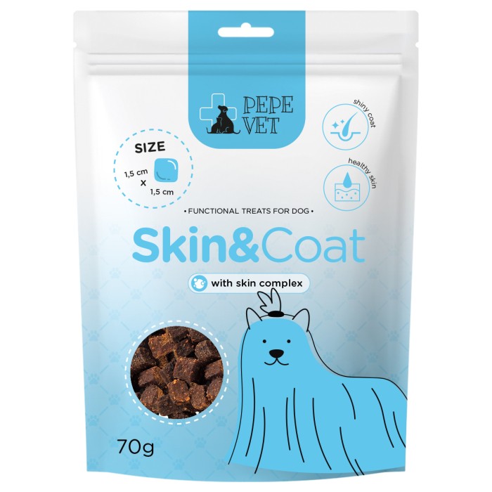 Paka Zwierzaka PEPE VET - Przysmaki Funkcjonalne Skin Coat 70g