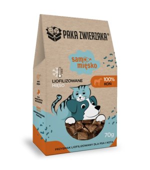 Paka Zwierzaka Przysmak Liofilizowany Samo Mięsko Koń 70g