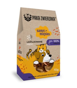  Paka Zwierzaka Przysmak Liofilizowany Samo Mięsko Tuńczyk 70g