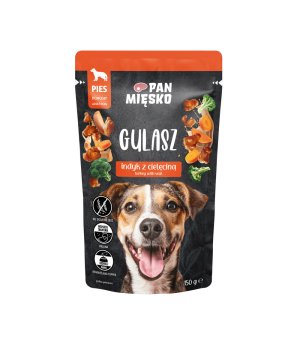PAN MIĘSKO karma mokra dla psa Gulasz Indyk z Cielęciną 150g