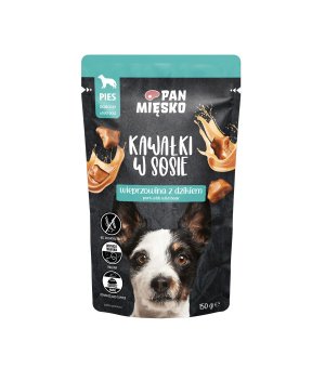 PAN MIĘSKO karma mokra Kawałki w sosie dla psa Wieprzowina z Dzikiem 150g