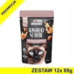 PAN MIĘSKO karma mokra Kawałki w sosie dla kota Kurczak z Przepiórką 12x 85g ZESTAW