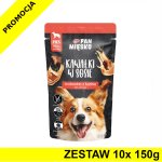 PAN MIĘSKO karma mokra Kawałki w sosie dla psa Wołowina z Koziną 10x 150g ZESTAW