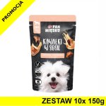 PAN MIĘSKO karma mokra Kawałki w sosie dla psa Cielęcina z Królikiem 10x 150g ZESTAW