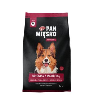 Pan Mięsko Karma półwilgotna dla psa Wołowina z Jagnięciną 1kg