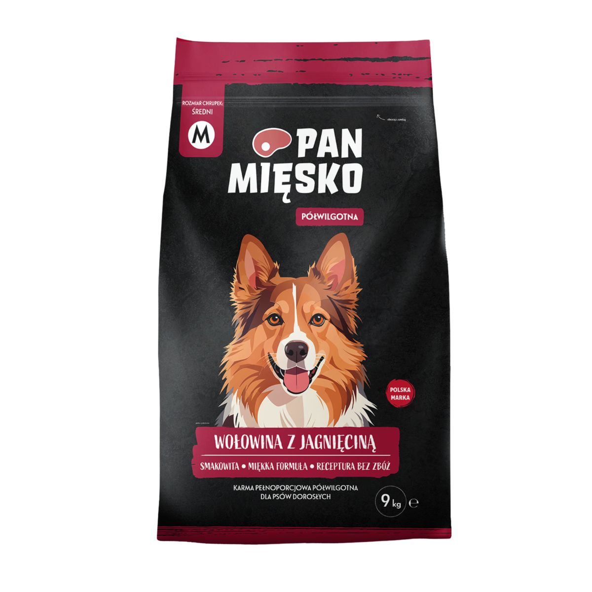 Pan Mięsko Karma półwilgotna dla psa Wołowina z Jagnięciną 9kg