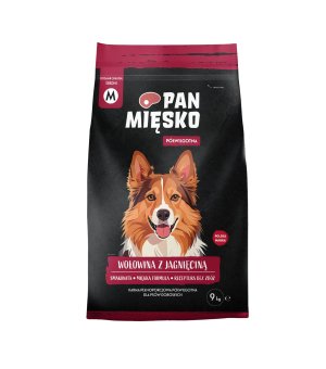 Pan Mięsko Karma półwilgotna dla psa Wołowina z Jagnięciną 9kg