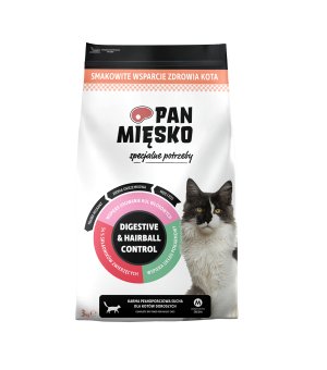 Pan Mięsko karma sucha dla kotów dorosłych Specjalne Potrzeby Digestive & Hairball 3kg