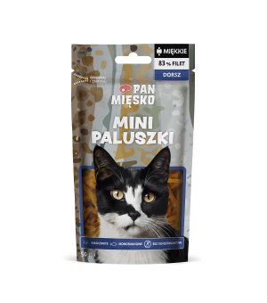 Pan Mięsko Mini Paluszki z Dorsza dla kota 50g 