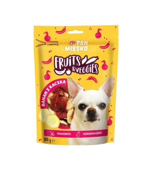 Pan Mięsko Przysmak dla psa Fruits & Veggies Banan z Kaczką 100g