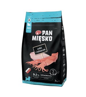 Pan Mięsko Szczeniak Indyk z Kalmarami M 3kg