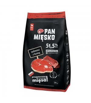 Pan Mięsko wołowina z koziną M 20kg