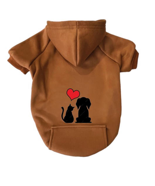 Pchełka - Bluza Dog&Cat - brązowa S
