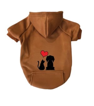 Pchełka - Bluza Dog&Cat - brązowa S