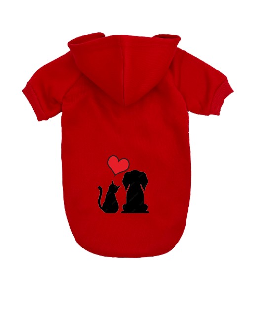 Pchełka - Bluza Dog&Cat - czerwona S