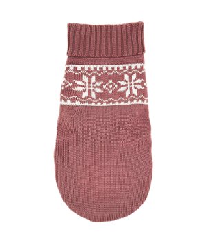 Pchełka - Sweterek wzór Norweski Różowy L