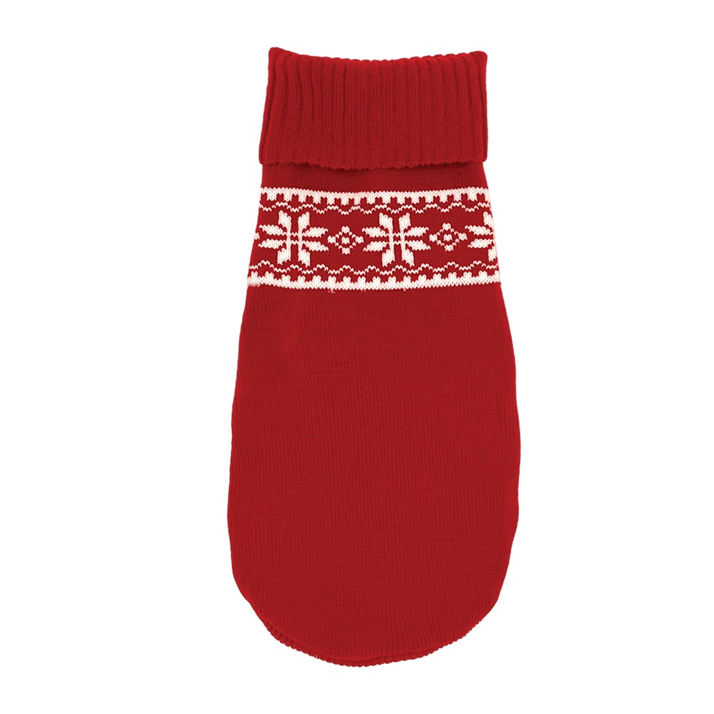 Pchełka - Sweterek wzór Norweski Czerwony M