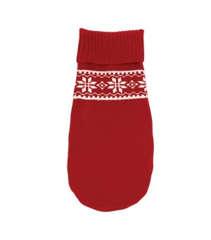 Pchełka - Sweterek wzór Norweski Czerwony M