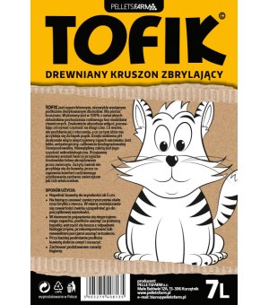 PELLETSFARM TOFIK 7L - żwirek drewniany zbrylający kruszon 