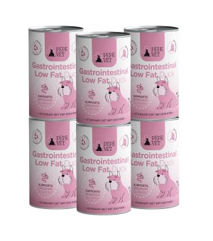 PEPE VET Karma mokra dla psa Gastrointestinal Low Fat Duck - Kaczka ZESTAW 6x 400g