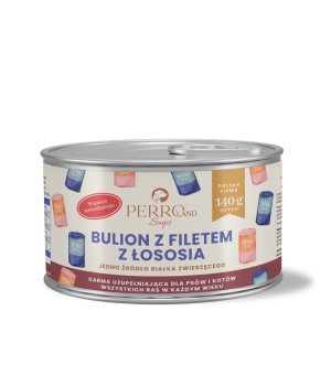 PERROland Soups Bulion z Filetem z Łososia dla psa i kota 140g
